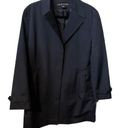 Anne Klein Great condition Ann Klein Navy Blue 100% Polyester Short Trench Coat Size 10. Photo 5