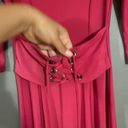 Kate & Mallory  Pink Long Sleeve Corset Waist Long Dress Size Small Photo 3