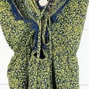 Active USA NEW  Womens S Romper Shorts Yellow Blue Floral Lace Strappy Summer Photo 3