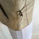 Ralph Lauren  Blue Label Weathered Cream Leather Jacket Photo 7