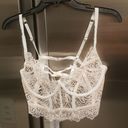 For Love & Lemons 💕💕 White Swirl Lace Bustier ~ Off White Large L NWT Photo 0