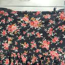 Sans Souci  Womens Floral Dress Cotton Strapless Fit & Flare Mini Black Red Photo 8