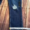 Kendall + Kylie  Women Embroidered Distressed Cropped Boyfriend Blue Jeans Sz 28 Photo 5