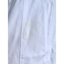 Helmut Lang  3/4 Sleeve Asymmetrical Zip Denim Moto Jacket White Women's Small Photo 7