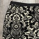 Karen Kane Vintage  1990s Black and Ivory Damask Mini Skirt Size 4 Photo 2