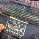 Woolrich  Women’s Vintage‎ Purple/green Plaid Flannel 100% Cotton Shirt- Small Photo 6