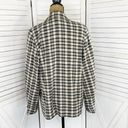 Free People  Luminary Plaid Flannel Oversized Blazer Neutral Tan Small Photo 5