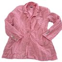 DL1961  Blazer Womens X Small Pink Flamingo Collared Slouchy Linen Jacket Photo 1