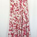 Reformation  Wrap Tie Strap Rose Print Midi Dress Photo 7