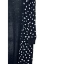 Umgee  Women's Sweaters Polka Dot Duster Open Knit Sweater Pocket Black Small Photo 1