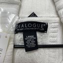 Dialogue  White Chunky Knit Sweater Set Size Large Cardigan + Tank NEW w TAGS Photo 11