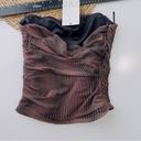 ZARA  Wavy Groovy Mesh Ruched Strapless Boned Corset Bustier Top XS Photo 5