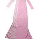 Naked Wardrobe  Glow Off Long Sleeve Cut Out Dress Pink Sparkle Glitter Large Photo 2