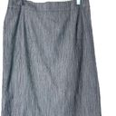 Coldwater Creek  Skirt Pencil Straight Stretch Woven Gray White Women’s Size 16 Photo 0