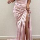 Macy's MACY’S - Light Pink Formal Dress w/ Slit and Trail + Shawl Photo 0