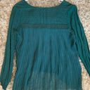 Black Swan Boutique Green Textured Blouse Photo 0