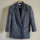 Topshop  Wool Blend Blazer Coat Size 2  Herringbone Buttons Jacket Oversized Photo 1