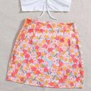 SheIn NWOT 2 Piece Floral Skirt/White Crop Top Set Photo 0