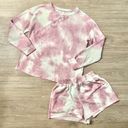 Tie Dye Pink Purple & White Long Sleeve Crewneck And Pocket Shorts Set Size undefined Photo 0