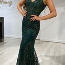 Jovani Emerald Green Sequin Corset Mermaid Prom Dress Photo 2