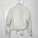 ALLSAINTS NWT  Balfern Denim Biker Jacket Size 8 US Stone White Photo 4