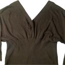 Good American  Cardigan Black Double V-neck Long Ribbed Waist Size 0 Photo 5