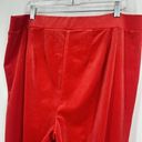 Lane Bryant  Red Velvet Pull On Pants Flare Leg High Rise Stretch Size 18 Photo 6