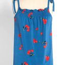 Modcloth  Cherry Bomb Tank Top Womens XS Blue Easy Like a Summer Morning Coquette Photo 0