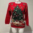 Ugly Christmas Sweater Vintage 90’s Tiara Petites  with jingle bells size M Photo 1