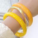 AliExpress 3pcs Resin Acrylic Round Bangle Set Photo 0