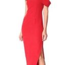 Keepsake Shooting Star One Shoulder Long Gown Bright Red Dress Side Slit Maxi XS Photo 0