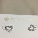 Kendra Scott  Ari heart crystal stud rhodium plated earrings Photo 5