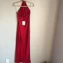 Hello Molly NEW  ADMIRED FROM ALL ANGLES SATIN HALTER MAXI DRESS WINE Photo 5