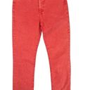 MOTHER Denim  The Swooner Rascal Ankle Fray Jeans in Come Out and Play Red | 28 Photo 3