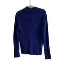 CHAPS  Sweater Womens XLCable Knit Pullover Shawl Collar Long Sleeve Cotton Blue Photo 1