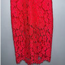 Alexis  Leona Lace Sheath Midi Dress Short Sleeve Red Size XS Photo 6