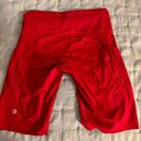 Lululemon Red biker shorts Photo 2