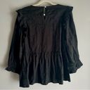 Universal Threads Universal Thread Embroidered Peplum Long Sleeve Ruffle Blouse Size Large Photo 2