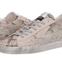 Sam Edelman  Womens Areson Sneaker Distressed Beige Snake Crocodile skin gold 7 Photo 0