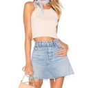 GRLFRND  The Eva Denim Skirt in Car Wash Blue Cut Off Revolve Size 27 Photo 0