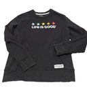 Life is Good  black crew neck sweatshirt sz M Photo 0