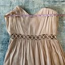 Main Strip NWT!  Apricot Lane Boutique Blush Beige Crochet Cut Out Boho Dress M Photo 8