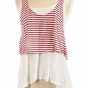 Silence + Noise  Urban Outfitters UO Sleeveless Top Red Stripe White XS RARE Photo 0