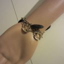 Monet Vintage  Charm Bracelet Black Enamel Gold Tone 7.5 Inches Photo 2