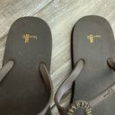 Sanuk   Brown Rubber Embellished Flip Flop Sandal Size 10-11 Photo 5