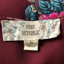 Pink republic Burgundy Floral Patterned Tank Top Photo 4