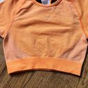 Gymshark  Ultra Seamless Crop Top Neon Orange Sz S Photo 3