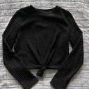 Iris Black Cropped Long Sleeve  Photo 0