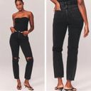 Abercrombie & Fitch  Curve Love Ultra High Rise 90s Straight Jean Black 27/4s Photo 2