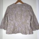 Coldwater Creek  linen blend paisley embroidered blazer jacket size 14 new! Photo 1
